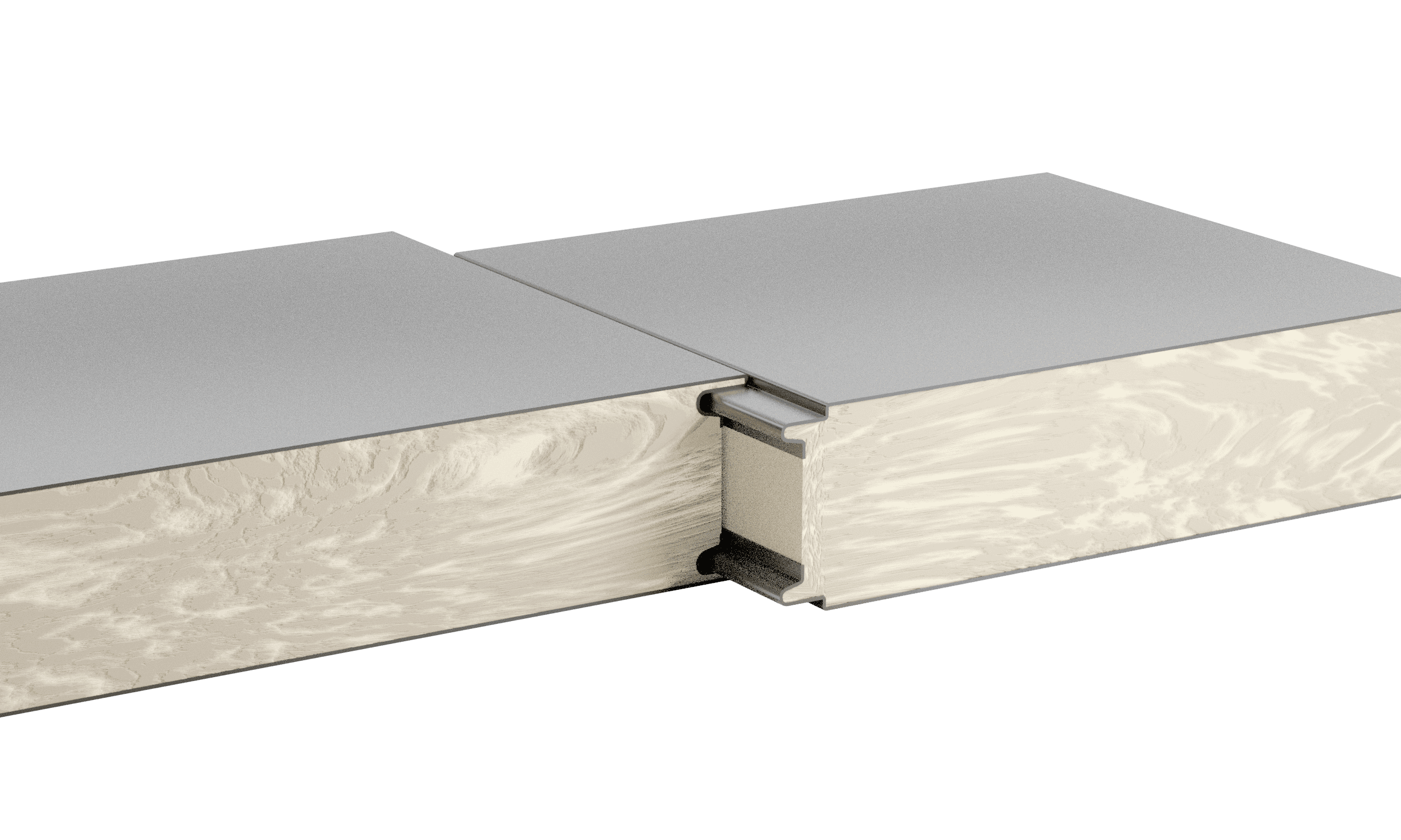 Трехслойная сэндвич-панель 180 мм стеновая Z-lock ВАТА 1 класс | гладкая