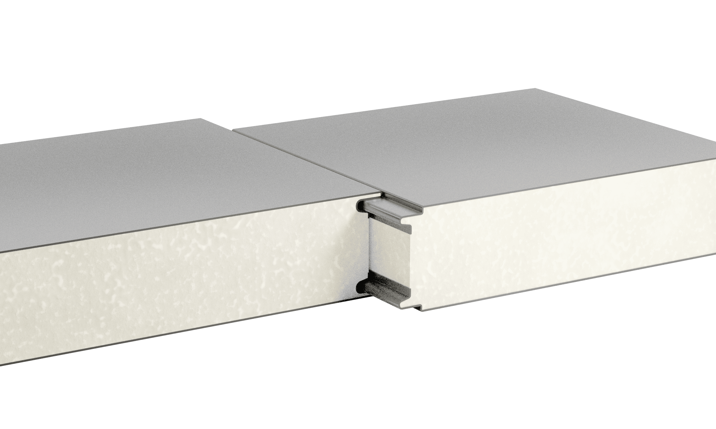 Трехслойная сэндвич-панель 80 мм стеновая Z-lock ПЕНА | гладкая